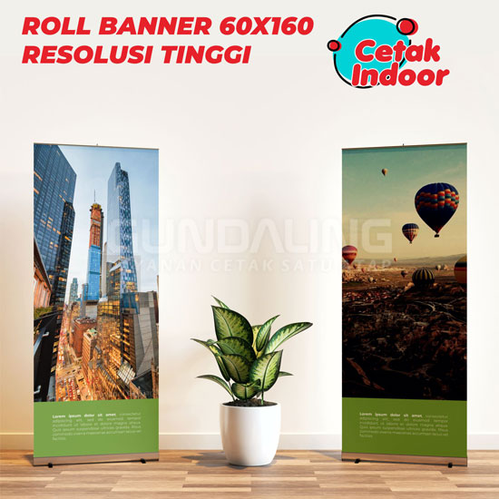 Roll Up Banner 60x160 Resolusi Tinggi-Cetak Indoor