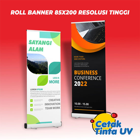 Roll Up Banner 85x200 Resolusi Tinggi-Cetak UV