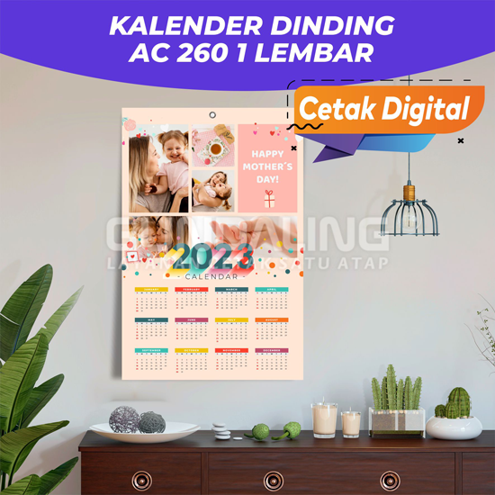 Kalender Dinding AC 260 (1 Lembar) Digital