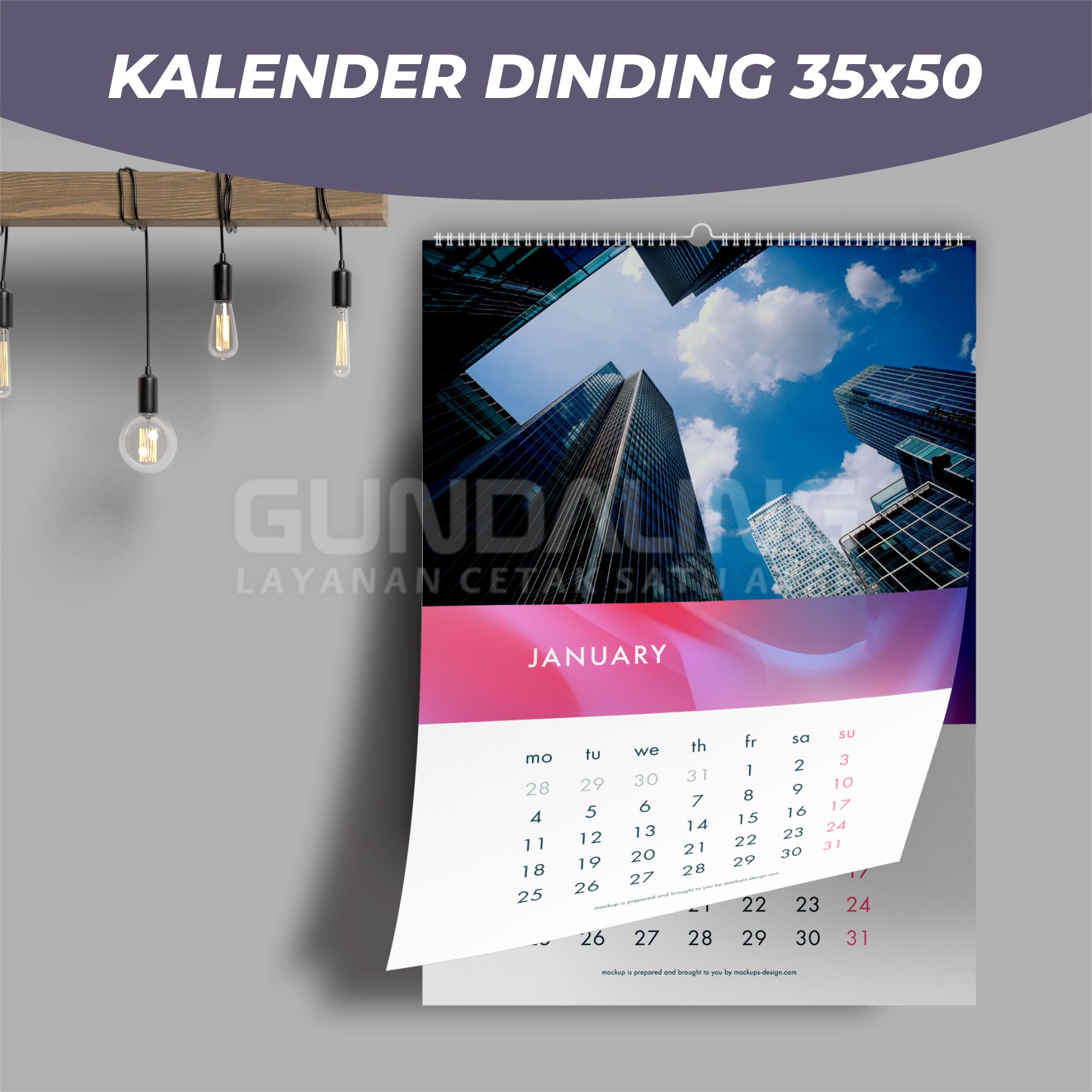 Kalender Dinding 35 x 50 CM