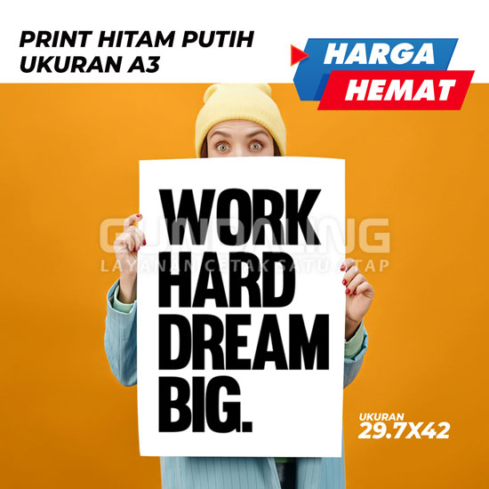Print Hitam Putih A3 Harga Hemat