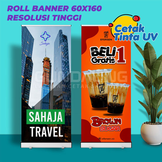 Roll Up Banner 60x160 Resolusi Tinggi-Cetak UV
