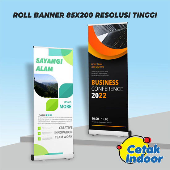 Roll Up Banner 85x200 Resolusi Tinggi-Cetak Indoor