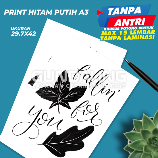 Print Hitam Putih A3 Prioritas Tanpa Antri