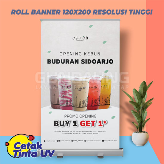 Roll Up Banner 120x200 Resolusi Tinggi-Cetak UV