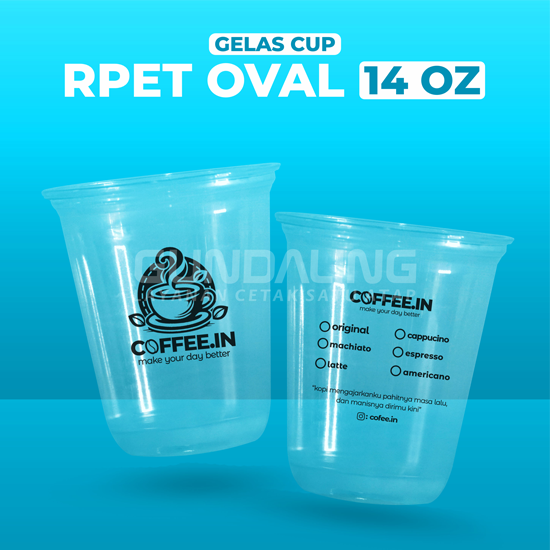 RPET Oval 14 Oz
