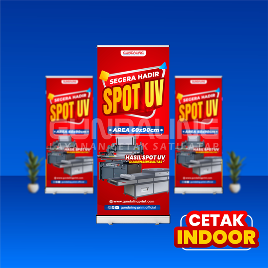 Roll Up Banner 150x200 Resolusi Tinggi-Cetak Indoor